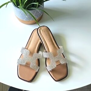 Madden Girl Rhinestone Slides